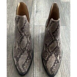 Free People Animal Charm Python Print Leather Ankle Boots 37 | 6.5 NWT